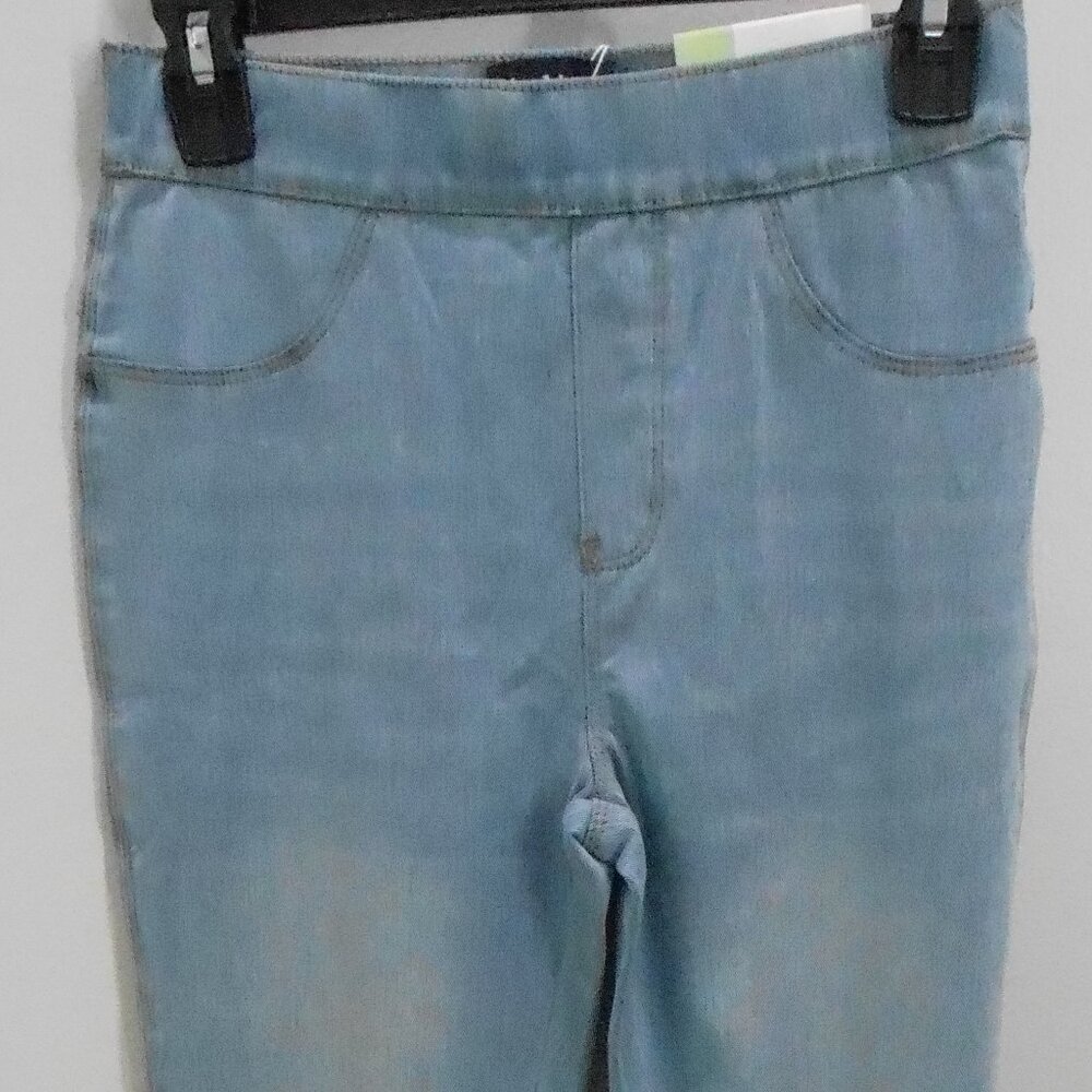 MetHera Ladies Light Wash Blue Pull On Skinny Leg Jeggings Stretch Denim Size-4